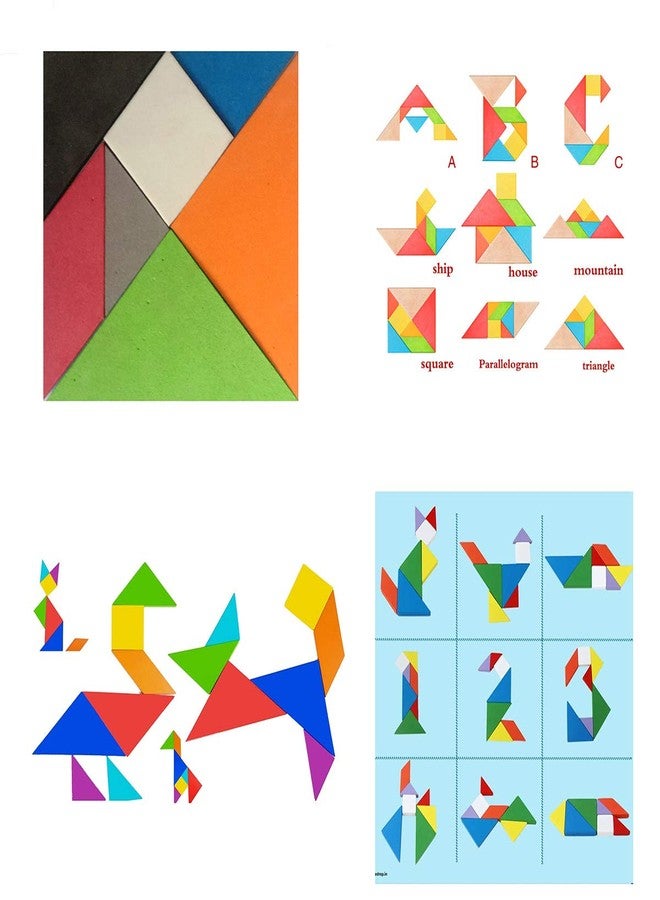 SquareDrop Tangram Puzzle Eva Foam - Mind Game Puzzles - Brain Boosting Puzzle Activities for Age 5+ Years Old Kids - Do It Yourself Mathematics Activity Kit - Image 1